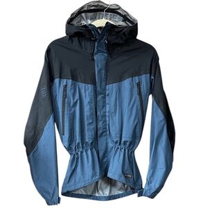 REI E1 Elements Large Jacket Hood Vented Nylon Softshell Rain Wind Waterproof